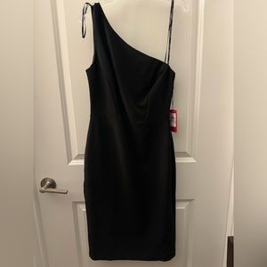 NWT Vince Camuto Black One Shoulder Dress